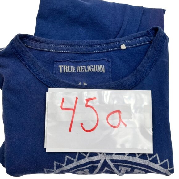 True Religion Blue Graphic Tee S/P 45a - Picture 8 of 8